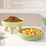Donut Shaped Pet Bowl Large Caliber Elevated Cat Bowl Cute Non-slip Food Water Bowl for Cats Dogs