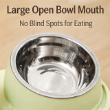 Slant Mouth Double Cat Bowl Anti-Tipping Pet Feeding Water Bowl for Cats