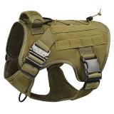 Tactical Dog Harness Adjustable Vest Type Anti-Pull Harness with Leash Collar for Small Medium Large Dogs