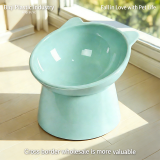Tilted Elevated Pet Bowl, Cervical Protection Anti-Tipping Cat Food Bowl High Foot Feeding Bowl for Cats Small Dogs