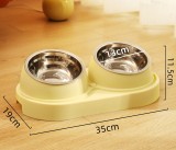 Slant Mouth Double Cat Bowl Anti-Tipping Pet Feeding Water Bowl for Cats