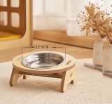 Anti-Slip Double Cat Bowl Anti-Tipping Pet Food Water Bowl for Adult Kitten Small Dogs