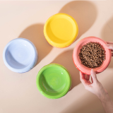 Elevated Ceramic Cat Bowl, High Foot Pet Food Water Bowl Durable Feeding Basin for Cats Small Dogs
