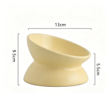Elevated Ceramic Tilted Cat Bowl Neck Protection Anti-Slip Anti-Tipping Pet Bowl for Cats 