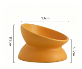 Elevated Ceramic Tilted Cat Bowl Neck Protection Anti-Slip Anti-Tipping Pet Bowl for Cats 