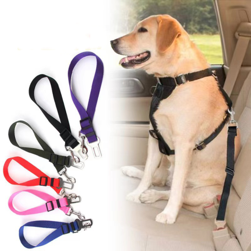 Adjustable Pet Car Seat Belt Durable Vehicle Safety Leash Dog Cat Travel Traction Rope