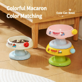 Cute Stainless Steel Pet Bowl Anti-Tipping Neck Protection Cat Food Bowl Durable Feeding Bowl for Cats Dogs
