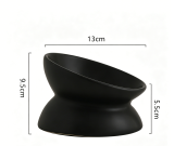 Elevated Ceramic Tilted Cat Bowl Neck Protection Anti-Slip Anti-Tipping Pet Bowl for Cats 