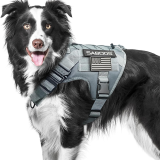 Tactical Dog Harness Adjustable Vest Type Anti-Pull Harness with Leash Collar for Small Medium Large Dogs