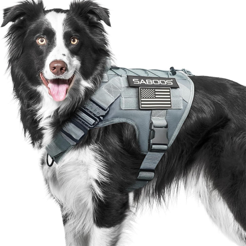 Tactical Dog Harness Adjustable Vest Type Anti-Pull Harness with Leash Collar for Small Medium Large Dogs
