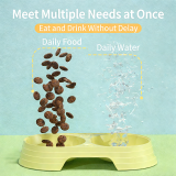 Double Cat Bowl Anti-Tipping Special Pet Feeding Bowl Food Water Bowl for Kitten Cat