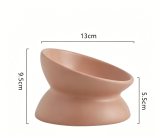 Elevated Ceramic Tilted Cat Bowl Neck Protection Anti-Slip Anti-Tipping Pet Bowl for Cats 