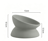 Elevated Ceramic Tilted Cat Bowl Neck Protection Anti-Slip Anti-Tipping Pet Bowl for Cats 