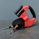 Dual Head Retractable Dog Leash 2 in 1 Double Traction Rope Automatic For Small Medium Dogs