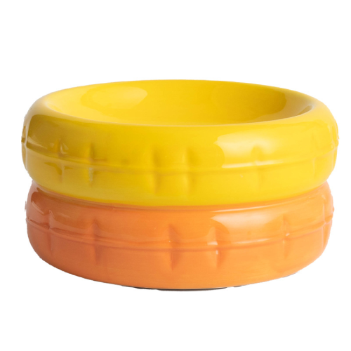 Elevated Ceramic Cat Bowl, High Foot Pet Food Water Bowl Durable Feeding Basin for Cats Small Dogs