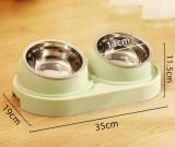 Slant Mouth Double Cat Bowl Anti-Tipping Pet Feeding Water Bowl for Cats