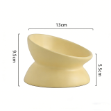 Elevated Ceramic Tilted Cat Bowl Neck Protection Anti-Slip Anti-Tipping Pet Bowl for Cats 