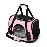 Foldable Transparent Pet Carrier, Portable Outdoor Handbag Single Shoulder Crossbody Bag, Breathable Travel Bag for Cats Dogs