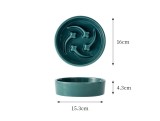 Simple Meteor Ceramic Slow Feeder Bowl, Anti-Choke Slow Eating Pet Bowl Anti-Tipping Feeding Basin for Cats Dogs