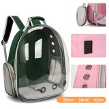 Full View Panoramic Cat Backpack, Transparent Space Capsule Pet Carrier, Breathable Double Shoulder Outdoor Cat Supplies