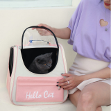 Large Capacity Space Capsule Cat Bag, Portable Outdoor Pet Backpack, Zipper Travel Carrier for Cats Dogs