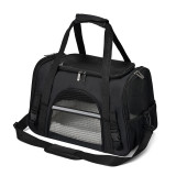 Foldable Transparent Pet Carrier, Portable Outdoor Handbag Single Shoulder Crossbody Bag, Breathable Travel Bag for Cats Dogs