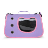 Portable Pet Travel Bag, Side Opening Single Shoulder Crossbody Bag, Breathable Large Capacity Carrier for Cats Small Dogs