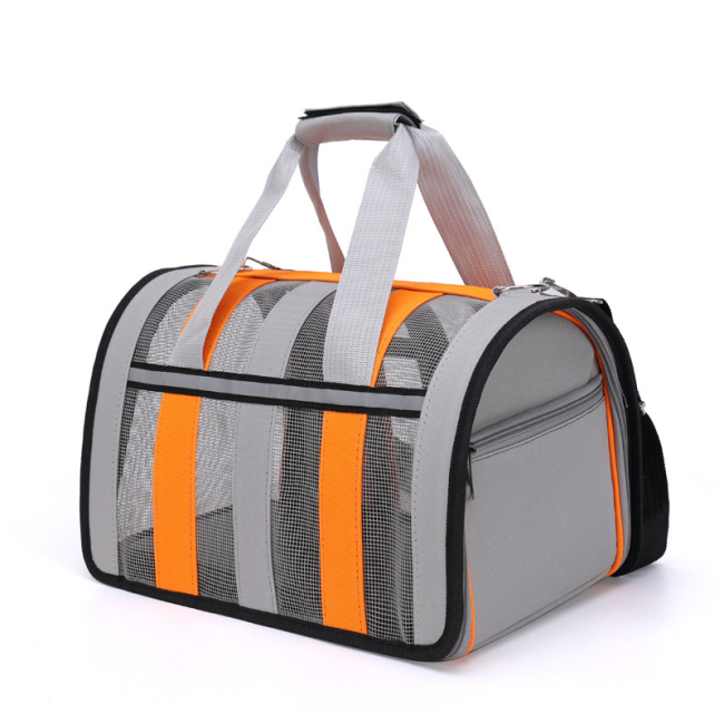 Foldable Pet Handbag, Large Space Outdoor Travel Bag, Mesh Breathable Portable Carrier for Cats Small Dogs