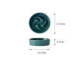 Simple Meteor Ceramic Slow Feeder Bowl, Anti-Choke Slow Eating Pet Bowl Anti-Tipping Feeding Basin for Cats Dogs