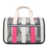 Foldable Pet Handbag, Large Space Outdoor Travel Bag, Mesh Breathable Portable Carrier for Cats Small Dogs
