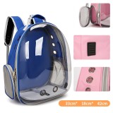 Full View Panoramic Cat Backpack, Transparent Space Capsule Pet Carrier, Breathable Double Shoulder Outdoor Cat Supplies