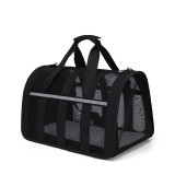 Foldable Pet Handbag, Large Space Outdoor Travel Bag, Mesh Breathable Portable Carrier for Cats Small Dogs