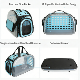 Foldable Transparent Pet Crossbody Bag, Breathable Large Capacity Cat Carrier, Portable Outdoor Travel Backpack for Cats Dogs