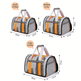 Foldable Pet Travel Bag, Wholesale Breathable Single Shoulder Crossbody Dog Bag, Large Capacity Portable Outdoor Cat Carrier