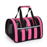 Foldable Pet Handbag, Large Space Outdoor Travel Bag, Mesh Breathable Portable Carrier for Cats Small Dogs