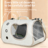 Portable Pet Travel Bag, Side Opening Single Shoulder Crossbody Bag, Breathable Large Capacity Carrier for Cats Small Dogs