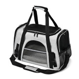 Foldable Transparent Pet Carrier, Portable Outdoor Handbag Single Shoulder Crossbody Bag, Breathable Travel Bag for Cats Dogs