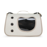 Portable Pet Travel Bag, Side Opening Single Shoulder Crossbody Bag, Breathable Large Capacity Carrier for Cats Small Dogs