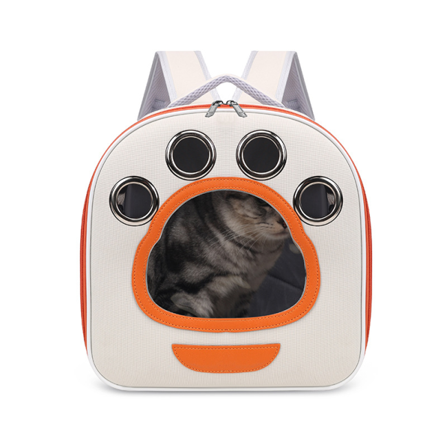 Foldable Transparent Pet Backpack, Large Space Portable Outdoor Cat Bag, Lightweight Handbag Easy Storage for Cats