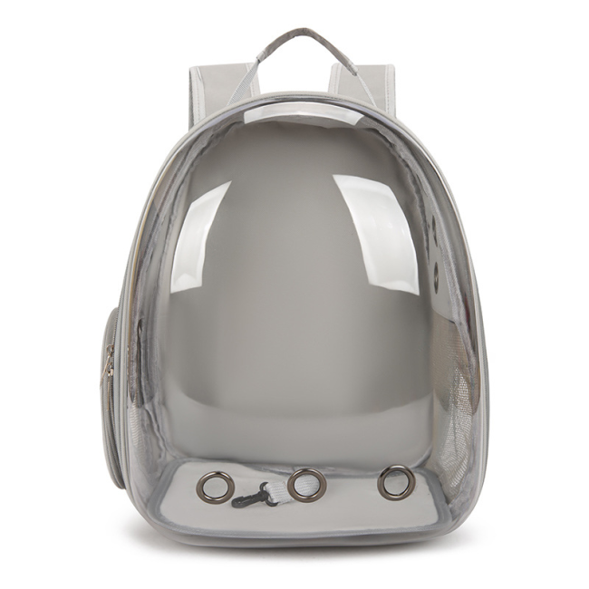 Full View Panoramic Cat Backpack, Transparent Space Capsule Pet Carrier, Breathable Double Shoulder Outdoor Cat Supplies