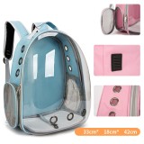 Full View Panoramic Cat Backpack, Transparent Space Capsule Pet Carrier, Breathable Double Shoulder Outdoor Cat Supplies