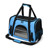 Foldable Transparent Pet Carrier, Portable Outdoor Handbag Single Shoulder Crossbody Bag, Breathable Travel Bag for Cats Dogs