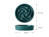 Simple Meteor Ceramic Slow Feeder Bowl, Anti-Choke Slow Eating Pet Bowl Anti-Tipping Feeding Basin for Cats Dogs