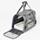 Foldable Transparent Pet Carrier, Portable Outdoor Handbag Single Shoulder Crossbody Bag, Breathable Travel Bag for Cats Dogs