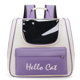 Portable Breathable Cat Backpack, Scratch Resistant Oxford Cloth Pet Bag, Foldable Outdoor Travel Pet Carrier