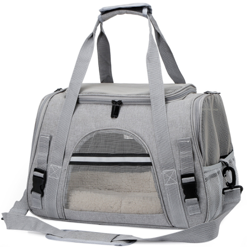 Foldable Pet Handbag, Breathable Outdoor Travel Carrier, Portable Lightweight Cat Dog Shoulder Bag for Daily Outing