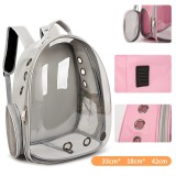 Full View Panoramic Cat Backpack, Transparent Space Capsule Pet Carrier, Breathable Double Shoulder Outdoor Cat Supplies