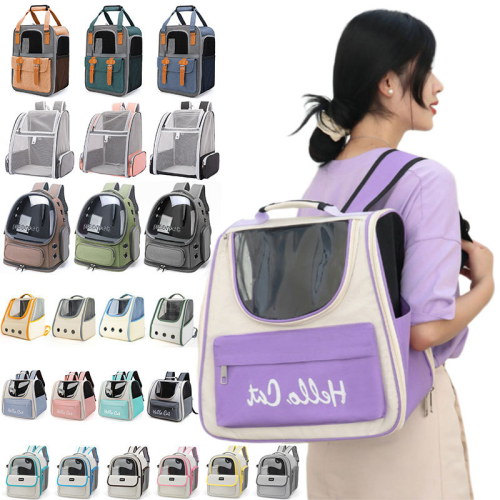 Large Capacity Space Capsule Cat Bag, Portable Outdoor Pet Backpack, Zipper Travel Carrier for Cats Dogs