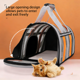 Foldable Pet Handbag, Large Space Outdoor Travel Bag, Mesh Breathable Portable Carrier for Cats Small Dogs