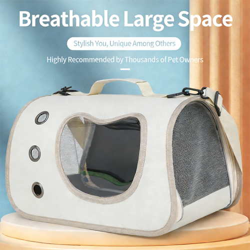 Portable Pet Travel Bag, Side Opening Single Shoulder Crossbody Bag, Breathable Large Capacity Carrier for Cats Small Dogs